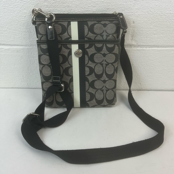 Handbags - Coach Heritage Signature Stripe Crossbody Bag